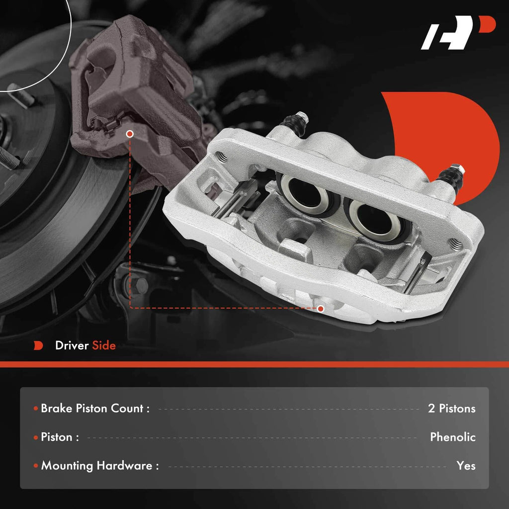 Left Disc Brake Caliper with Bracket for Ford F-450 F-550 Super Duty (2008–2022)