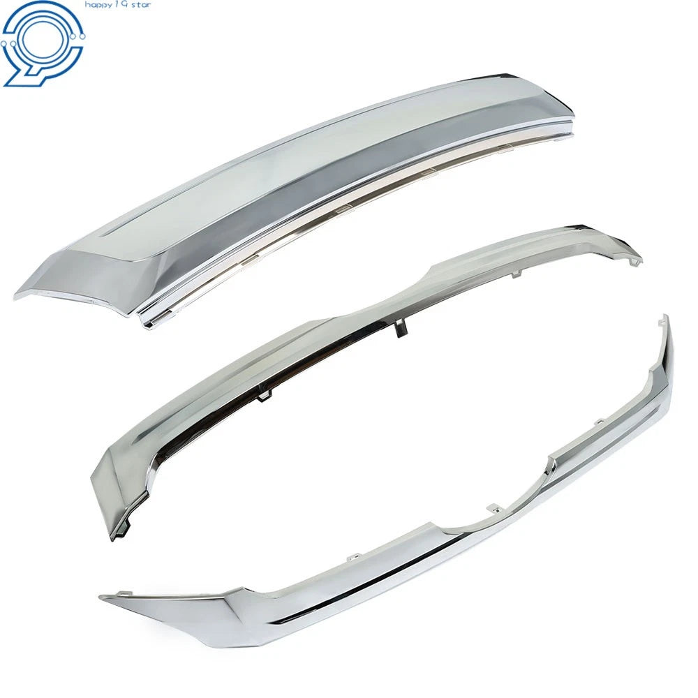 Set of 3 Chrome Grille Trim for Ford Edge (2011–2014)