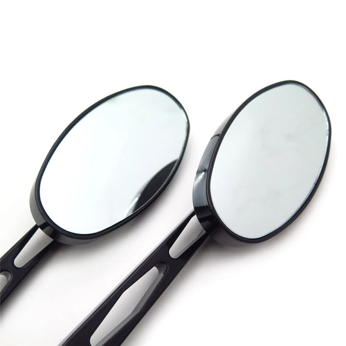 1 Pair Black Oval Diamond Side Racing Mirrors for Yamaha Royal Star (All Years)