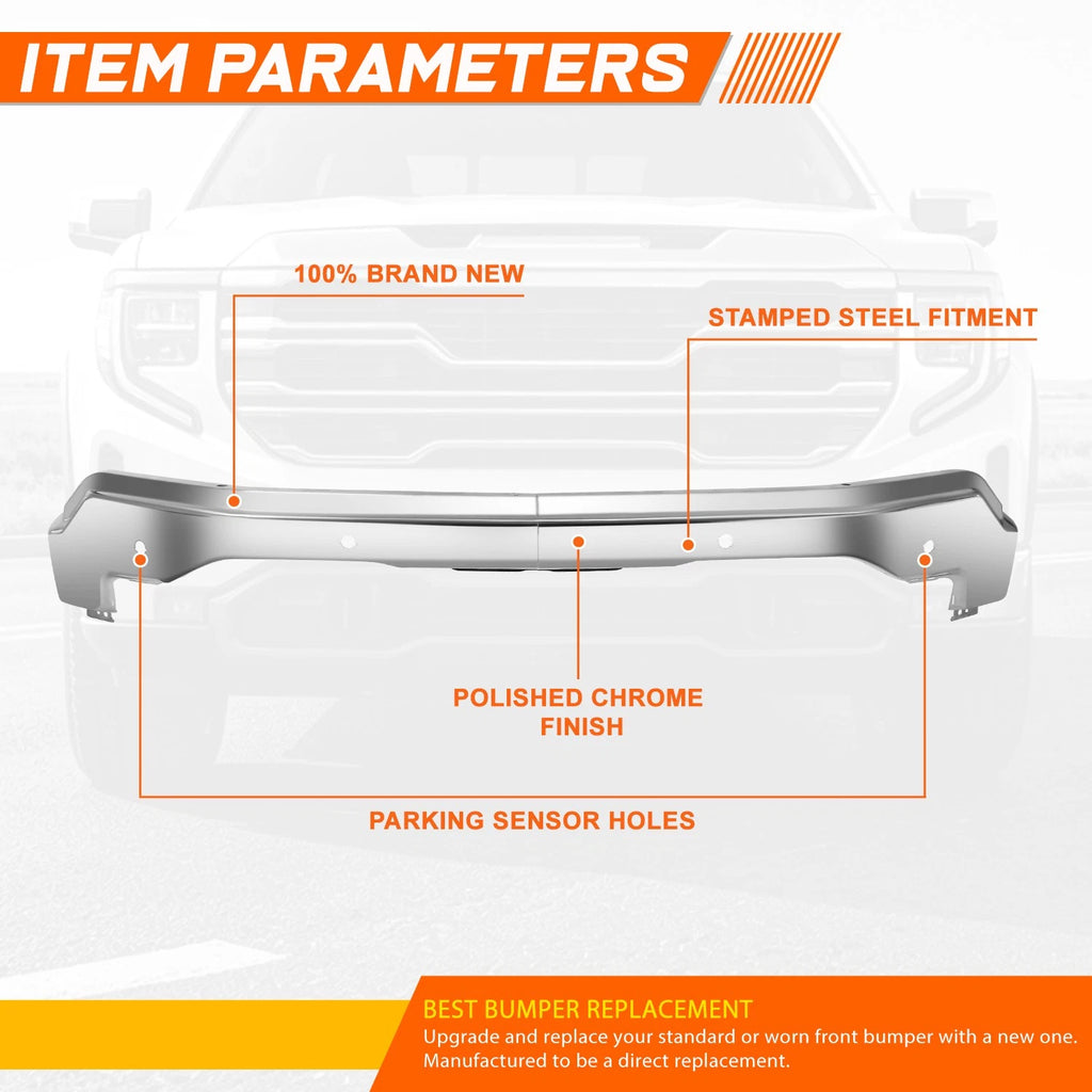 Front Bumper Impact Bar for GMC Sierra 1500 Limited (2022–2026)