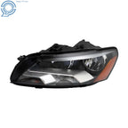 Driver Side Headlight for Volkswagen Passat (2012-2015) Halogen Black Housing