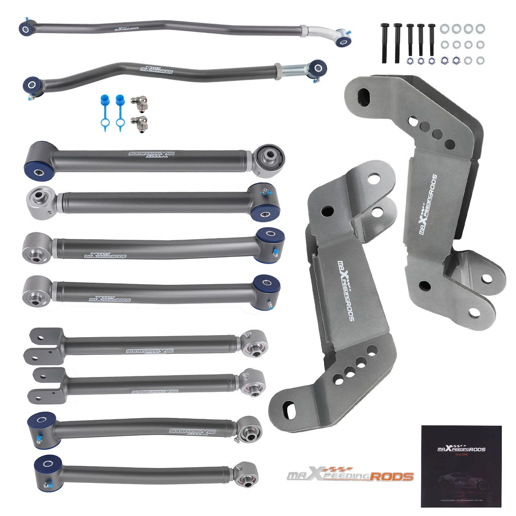 12pc Suspension Kit Control Arms Track Bars for Jeep Wrangler JK (2007–2018) 2-4"
