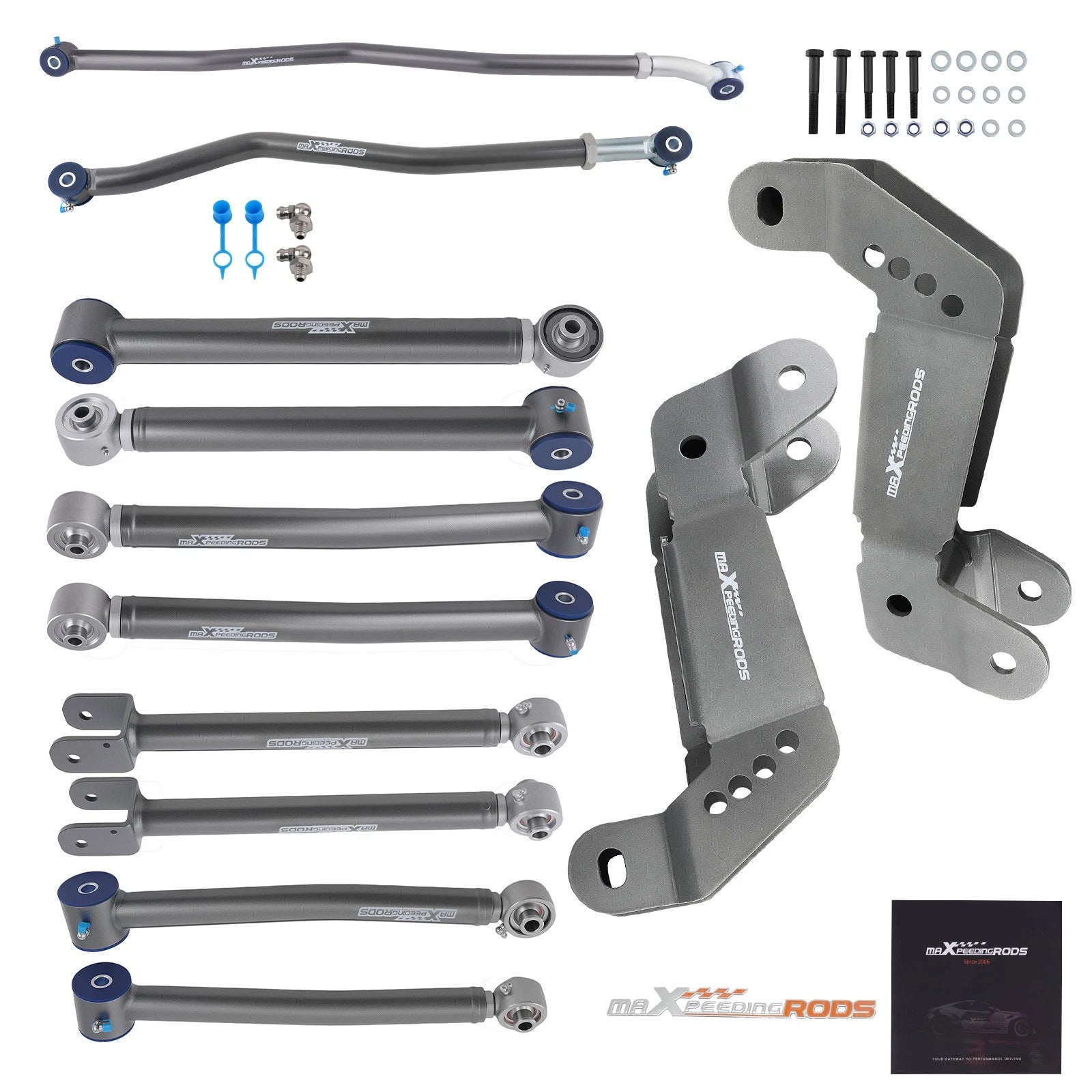 12pc Suspension Kit Control Arms Track Bars for Jeep Wrangler JK (2007–2018) 2-4"