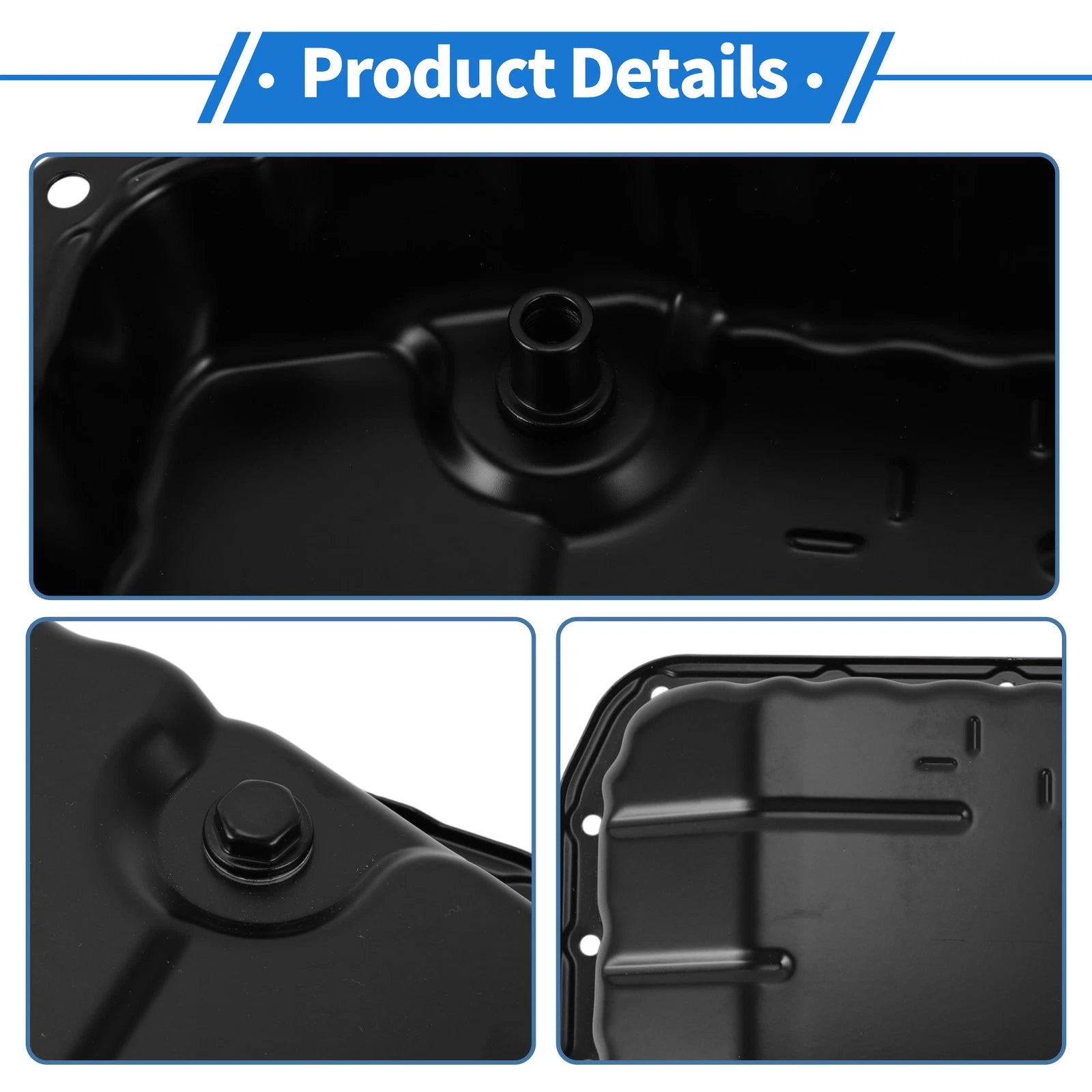 1 Pc Engine Oil Pan No.3510673021 for Toyota Camry (2015–2018) Steel Black