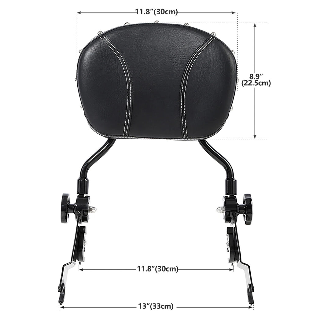 Passenger Backrest Sissy Bar for Harley Touring Street Glide (2009–2026) Black