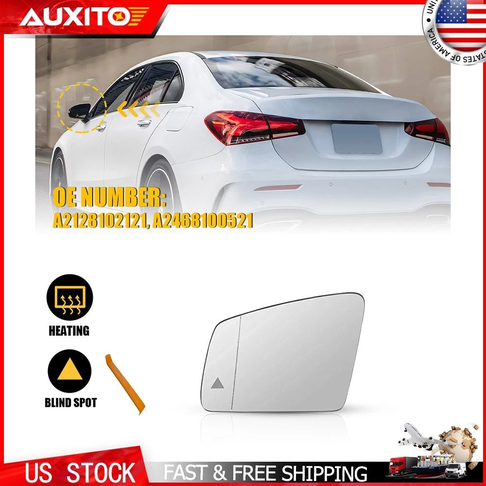 Driver Side Mirror Glass Heat W/Blind Spot for Mercedes-Benz W212 W204 (2010–2014)