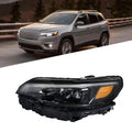 LED Headlight Assembly for Jeep Cherokee (2019â2022) Black Clear Driver Side