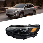 LED Headlight Assembly for Jeep Cherokee (2019â2022) Black Clear Driver Side