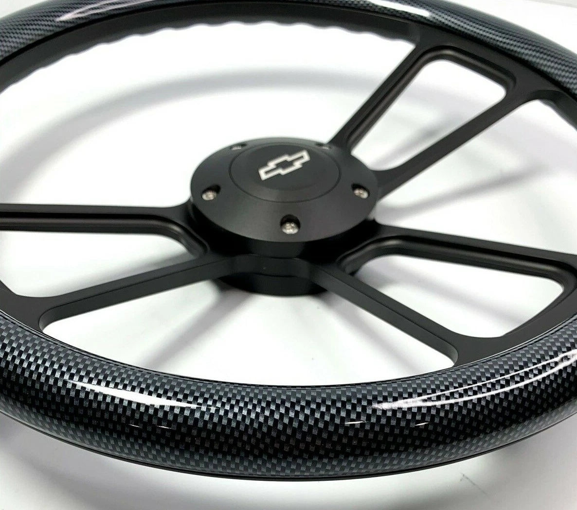 14 inch Black Steering Wheel Gloss Carbon Fiber for Toyota (2005–2015)
