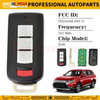 2X Replacement 3 Button Remote Key Fob for Mitsubishi Outlander Sport (2008–2022)