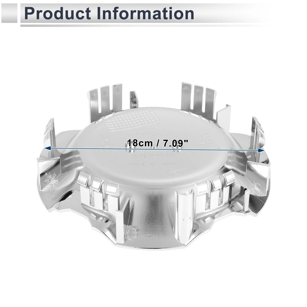 Silver Tone Wheel Hub Center Cap for Chevrolet Silverado 1500 (2007–2013) 6 Lugs