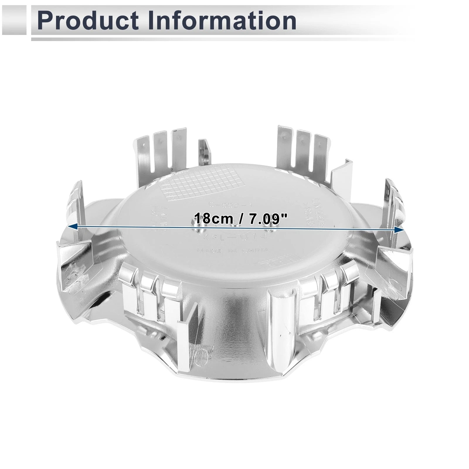 Silver Tone Wheel Hub Center Cap for Chevrolet Silverado 1500 (2007–2013) 6 Lugs