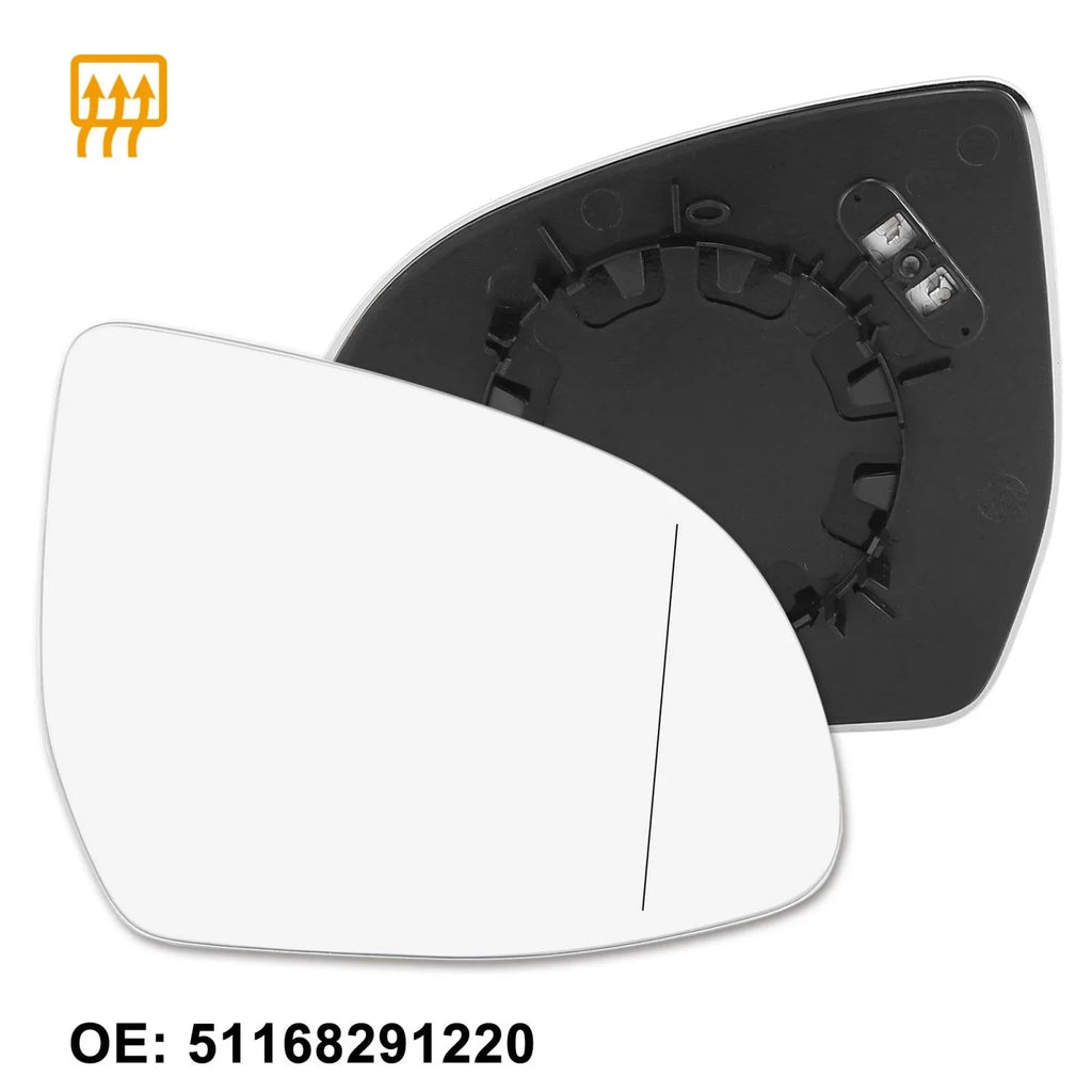 Right Rearview Mirror Glass Heated with Backing Plate for BMW X5