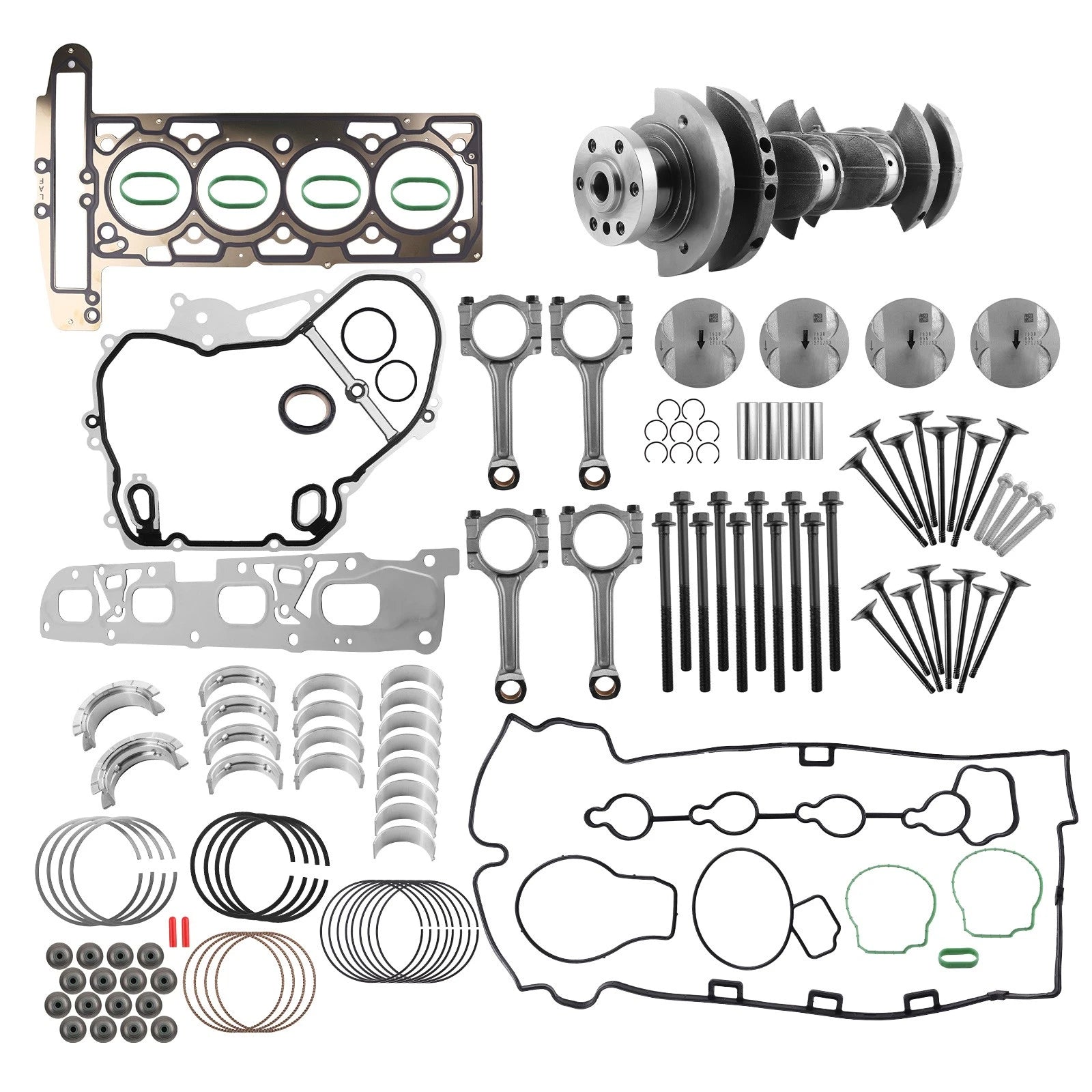 2.4L Engine Rebuild Overhaul Kit for Chevy GMC (Crankshaft/Rod/Gasket)