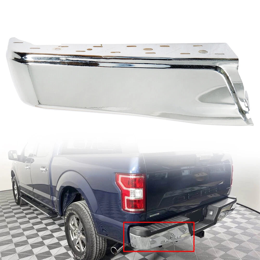 Left Rear Bumper End Cap Chrome for Ford F150 (2015–2020)