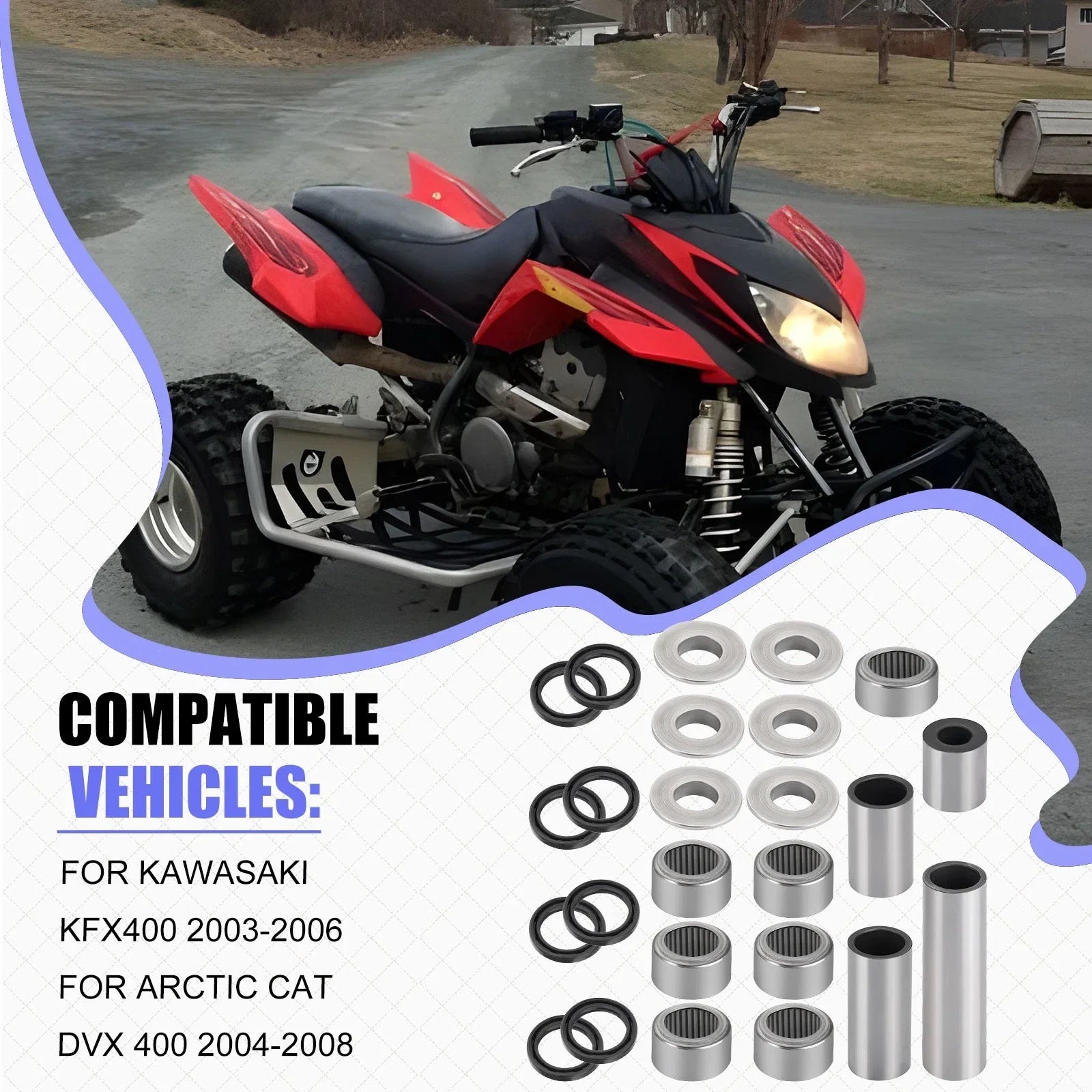 Swing Arm Linkage Bearing Kit for Kawasaki KFX400 / DVX 400 (2003–2008)