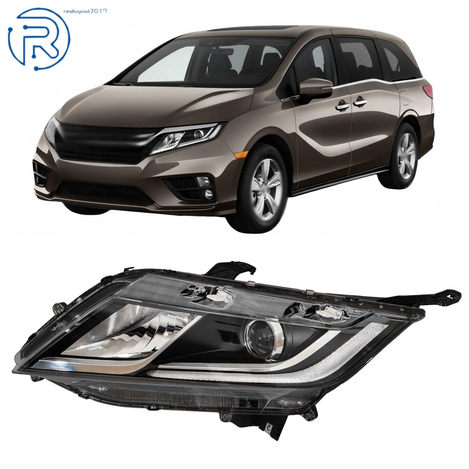 Driver Side Halogen Headlight Assembly for Honda Odyssey (2018–2020)