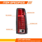 2X LED Tail Lights for Chevy C/K Pickup (1992–1999)