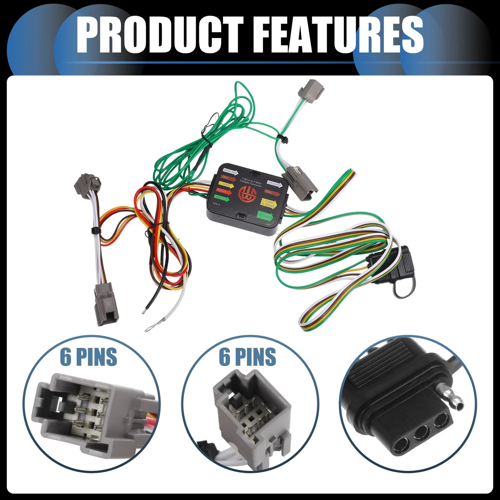 Set of 4-Pin Trailer Wiring Harness Kit for Ford Explorer (2020–2022)
