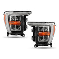 Full LED Headlight Set for Ford F-150 (2021–2023) w/Chrome Bezel