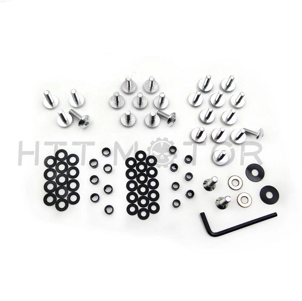 Fairing Bolts Kit Screws for Suzuki GSXR1000 (2003–2004) Silver Round