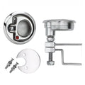 Polished 316 Stainless Steel Square Floor Latch for Marine Applications