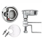 Polished 316 Stainless Steel Square Floor Latch for Marine Applications