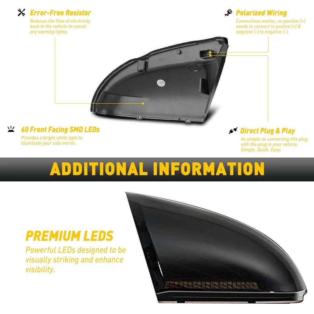 Switchback LED Side Mirror Turn Signal Light for Dodge RAM 1500-3500