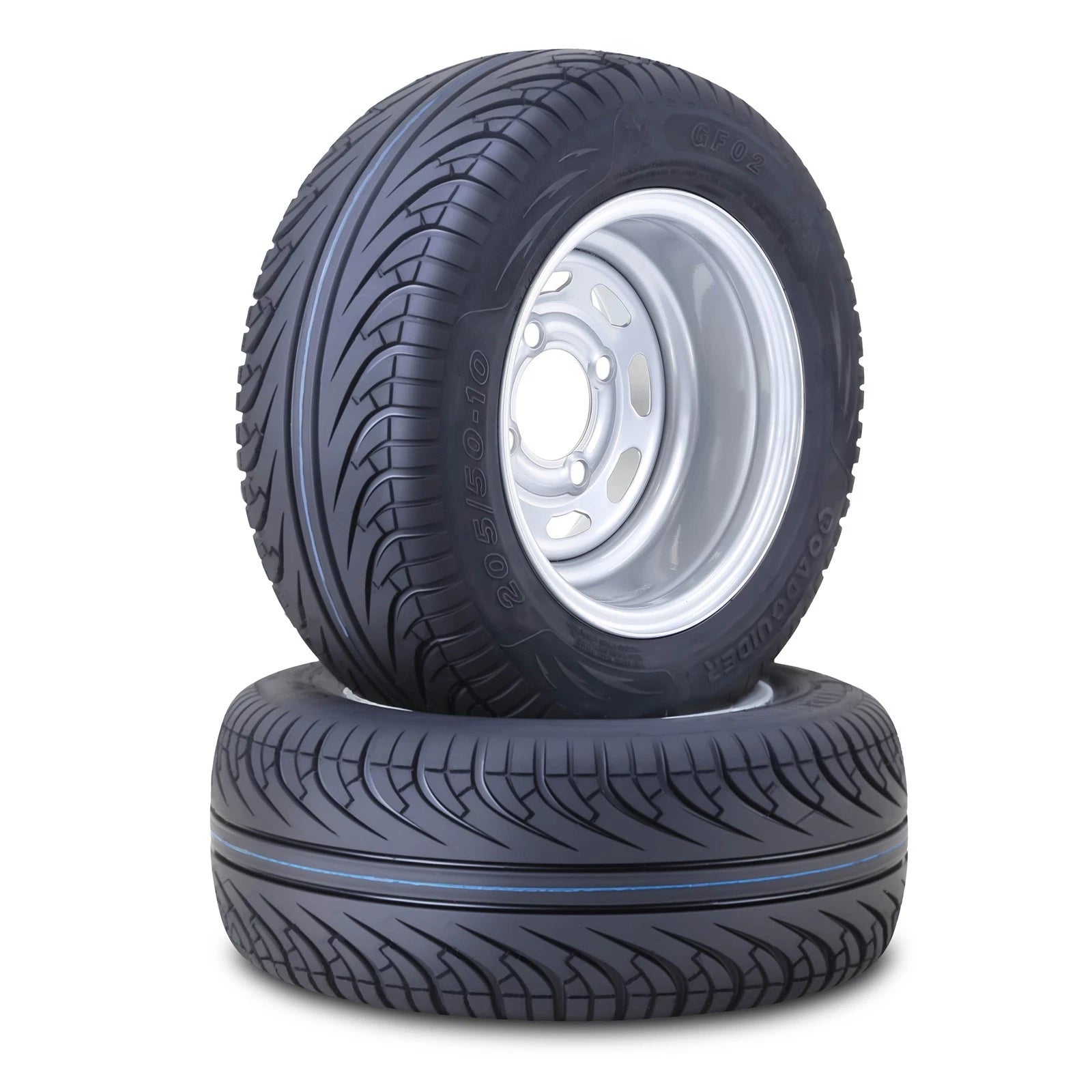 2 Libra 205/50-10 Golf Cart Tire Assembly for Golf Cart
