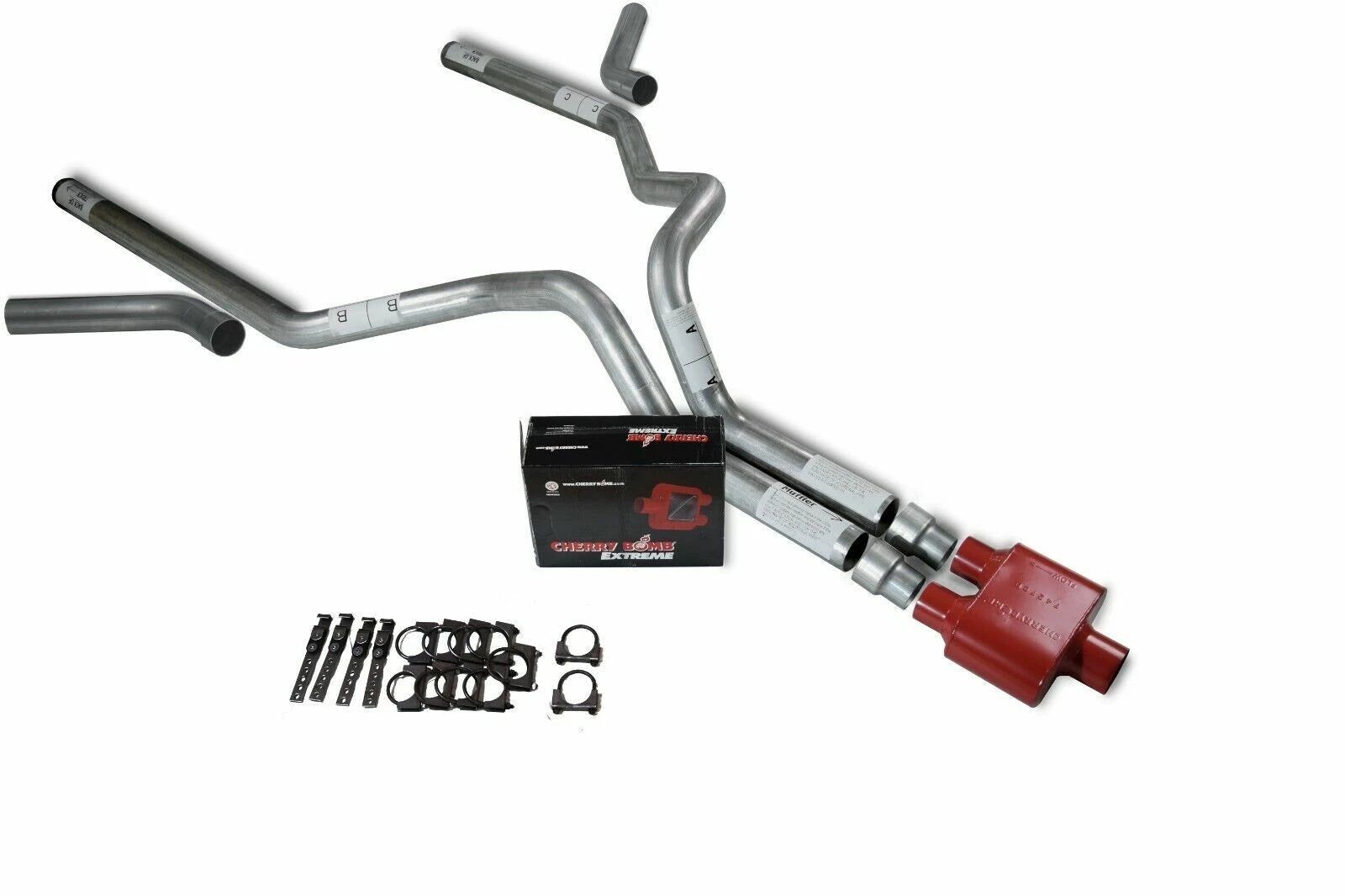 Dual Exhaust Kit for Ford F-150 (1987–1997) - Cherry Bomb Extreme, 3"