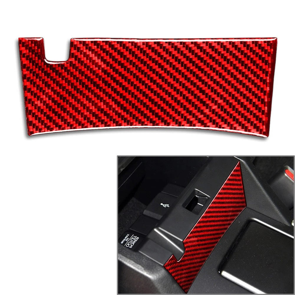 Carbon Fiber Central Armrest Lower Panel Cover Trim for Honda Accord (2013–2017) RHD