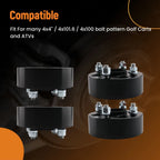 Set of 4 Hub Centric Wheel Spacers for EZGO (2 Inch, 4x4 Pattern, 78.1mm Bore)