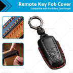 Leather Key Case Cover for Ford Next Gen Ranger (2022–2023)