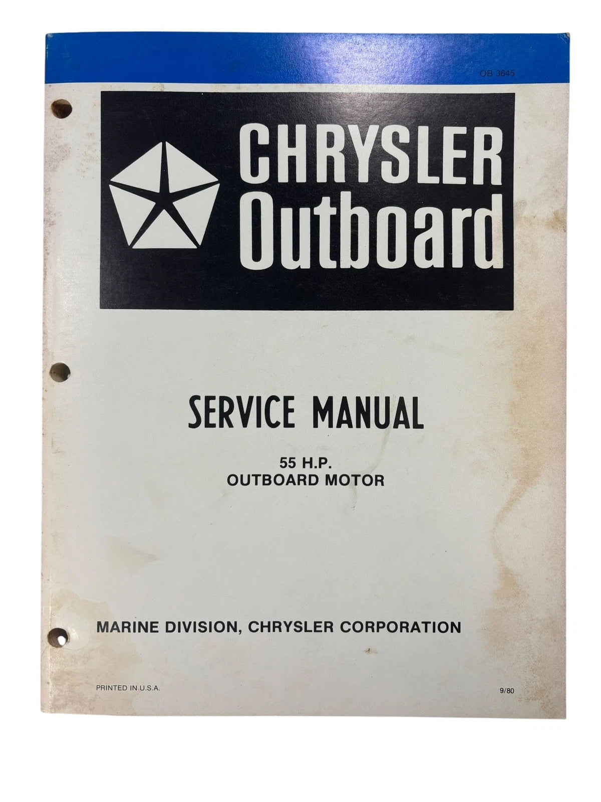 Service Manual for Chrysler Outboards OB3645 (55 HP)