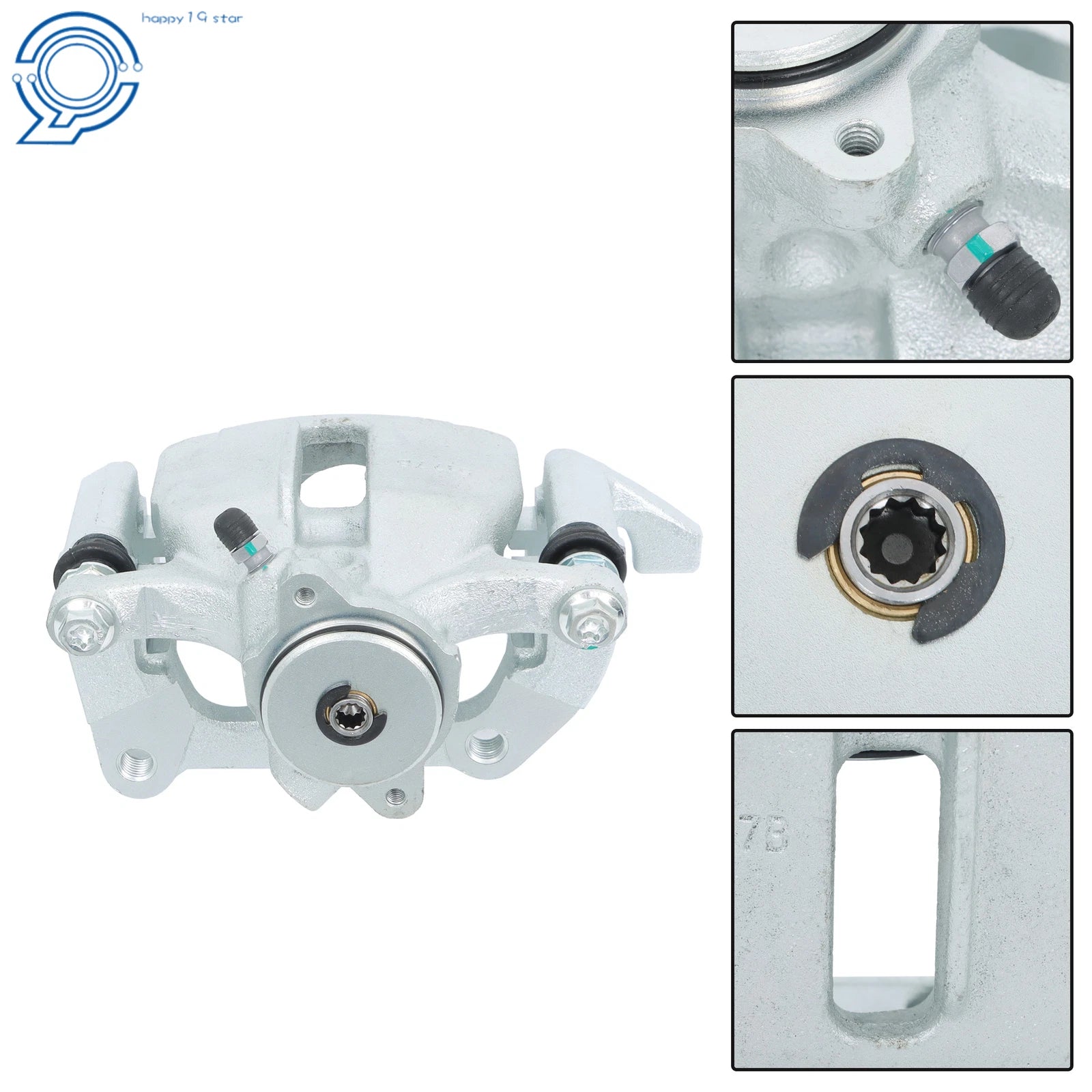 Set of 2 Rear Brake Calipers w/Bracket for Audi Q5 (2013–2017)