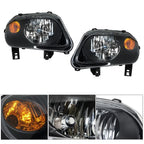 Set of 2 Headlights for Chevy HHR (2006-2011) Halogen Black Housing Clear