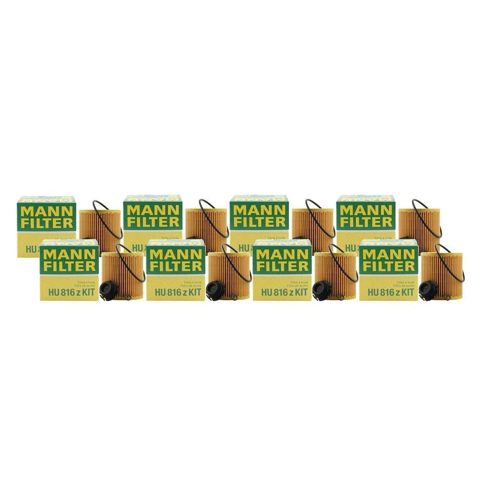 Set of 8 Engine Oil Filters for BMW E82 E88 E89 E92 F10 F32 (Twin-Turbo)