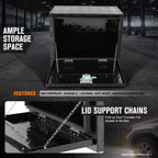 Diamond Tread Aluminum T-Bar Lock Tool Box for Trucks (24"x18"x17.7")