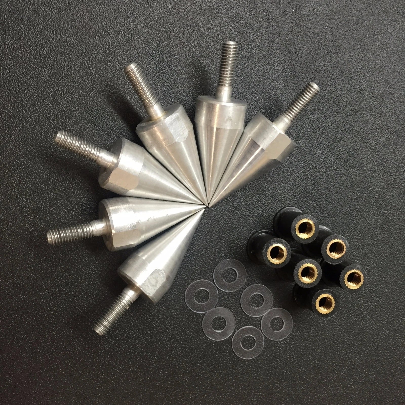Spike Bolts for Motorcycle Windscreen Fairings License Plate Silver