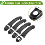 Exterior Door Handle Cover Trim for Volkswagen Transporter (Carbon Fiber, Black)