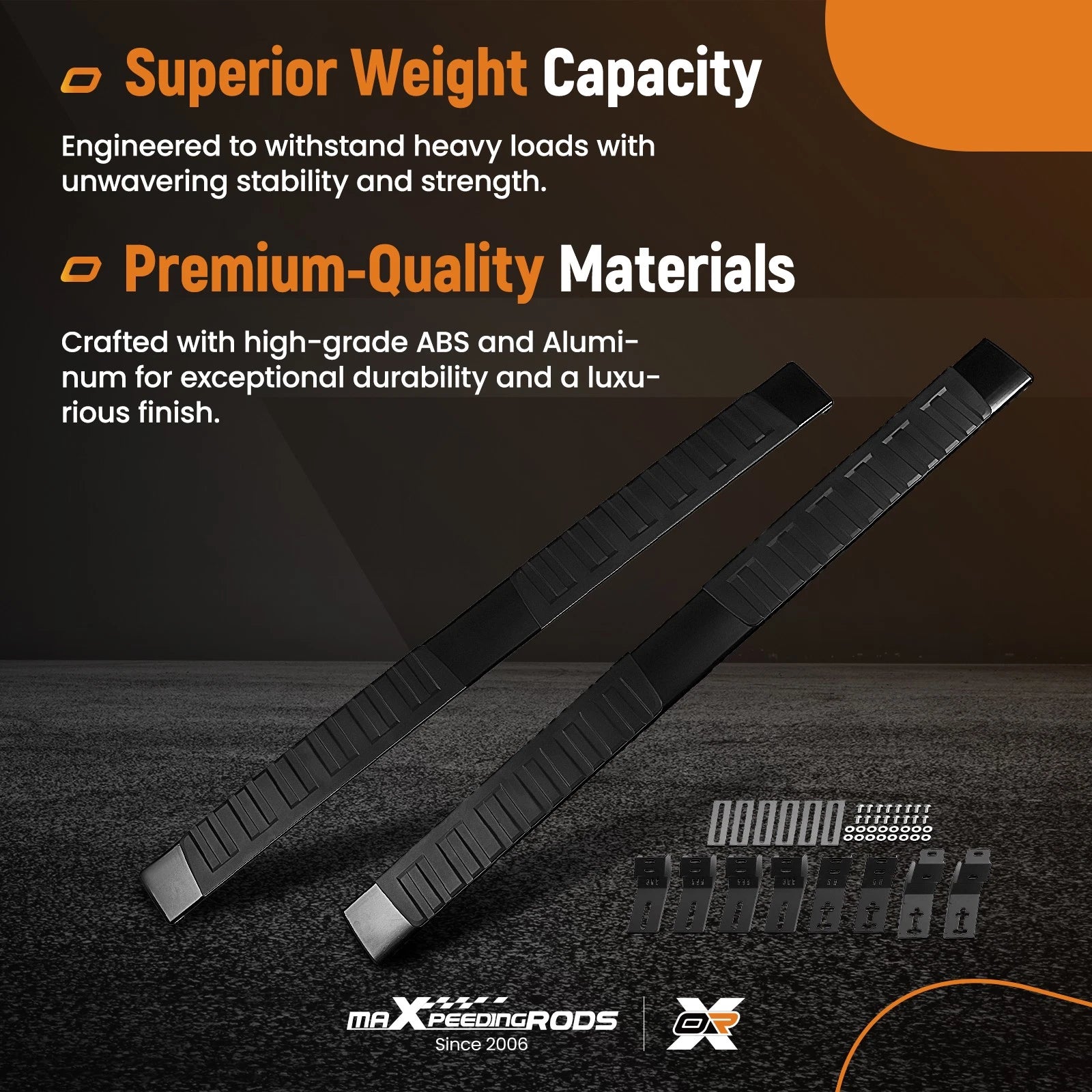 Nerf Bars Side Steps for Toyota Tacoma (2024-2026) Aluminum Black