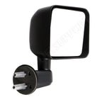 Passenger Side Black Exterior Mirror for Jeep Wrangler (2007–2017)