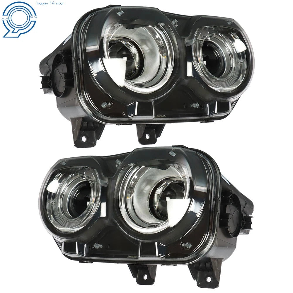 LED Headlights for Dodge Challenger (2015-2018) Black Housing Set