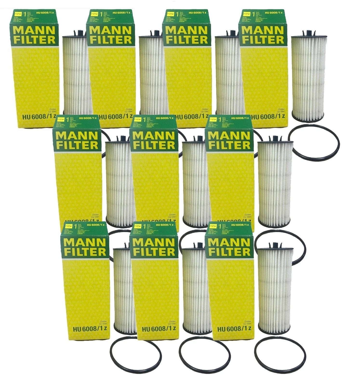 Set of 10 Engine Oil Filters HU 6008/1 for Aston Martin Mercedes-Benz