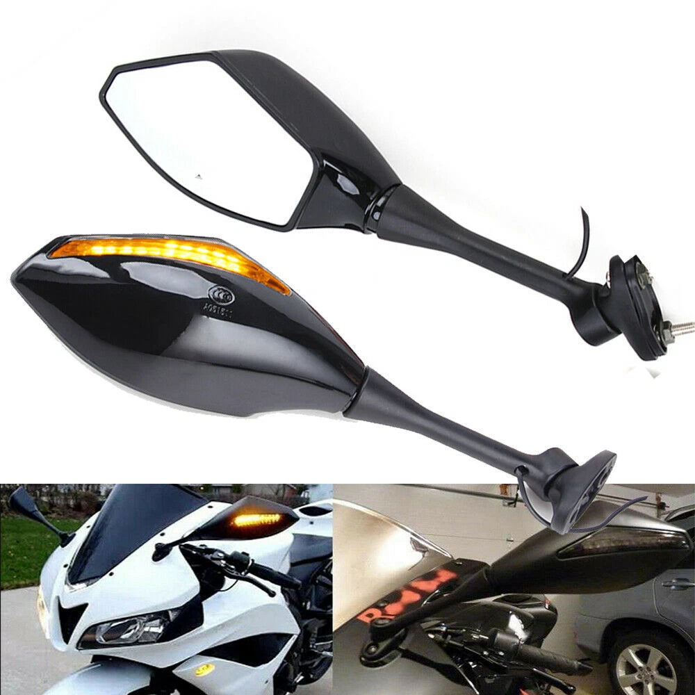 LED Turn Signal Side Mirrors for Honda CBR600RR 1000RR 500R 300R 250R