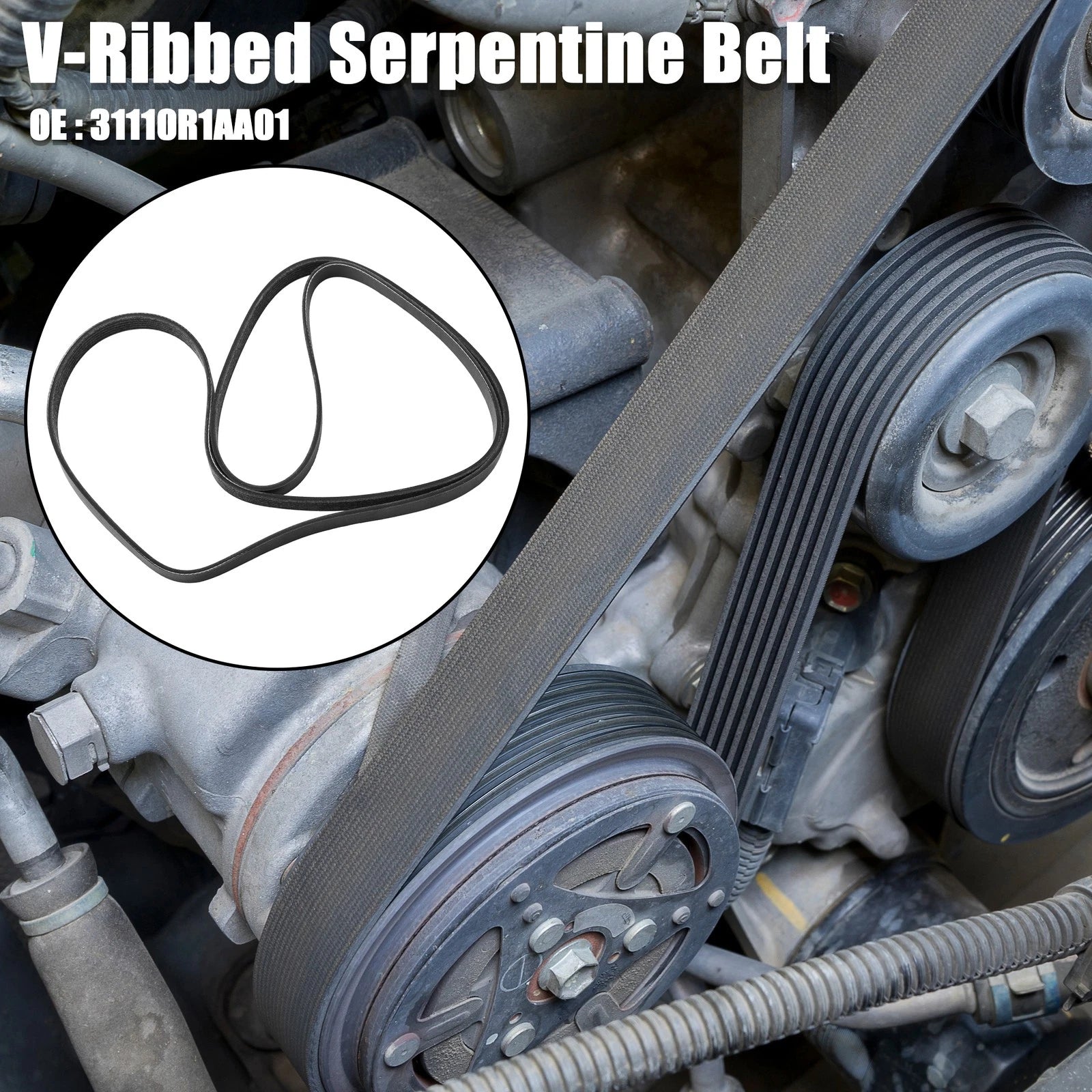 V-Ribbed Serpentine Drive Belt No. 31110R1AA01 for Honda Civic (2012–2015)