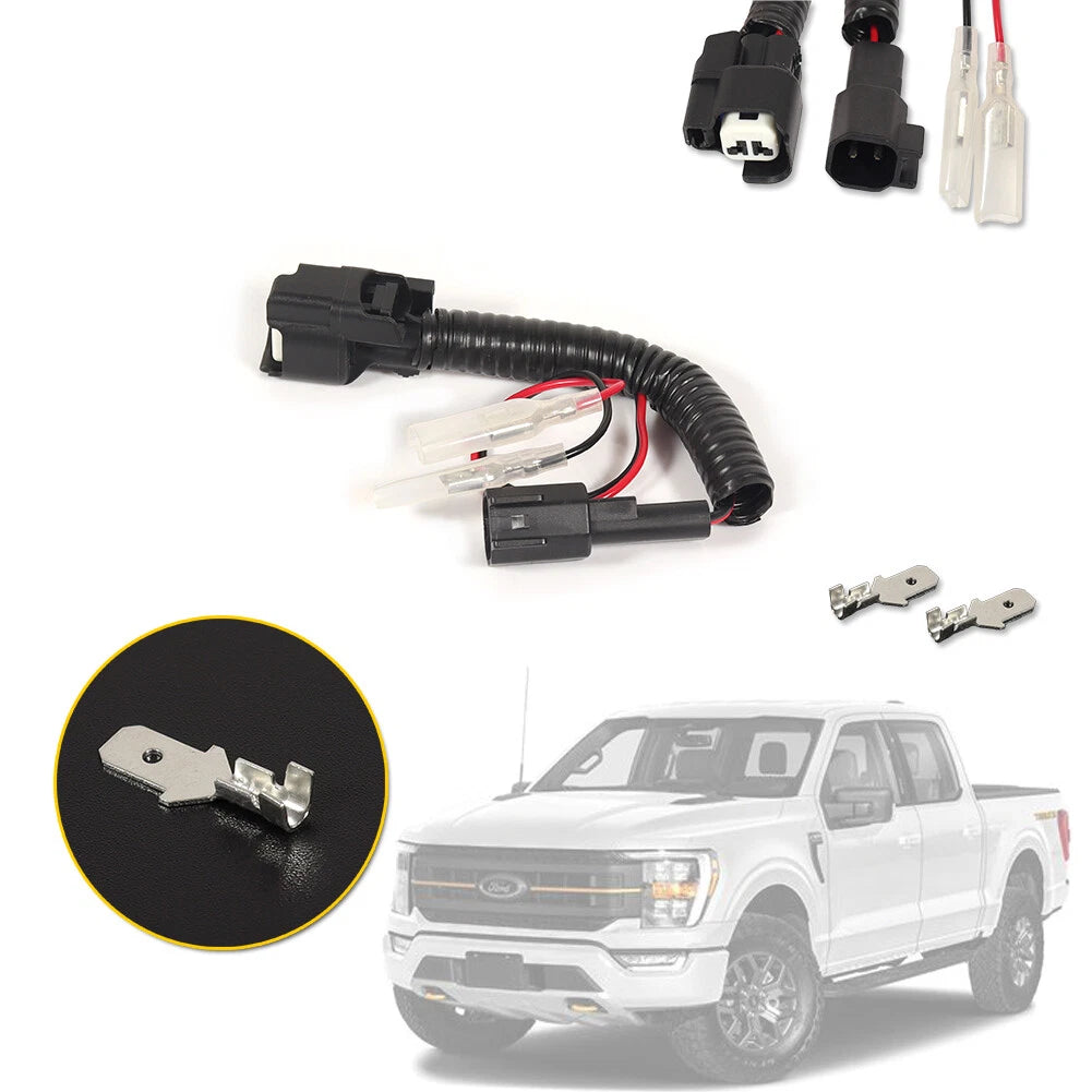 Halogen Headlights for Ford F Series (2015–2023) with Wiring & Adapter
