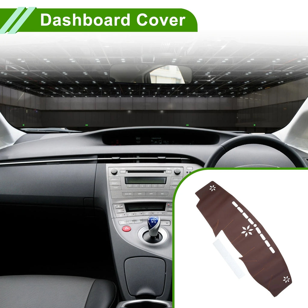 Dashboard Cover for Toyota Prius C (2012–2019) Dash Mat Carpet Brown