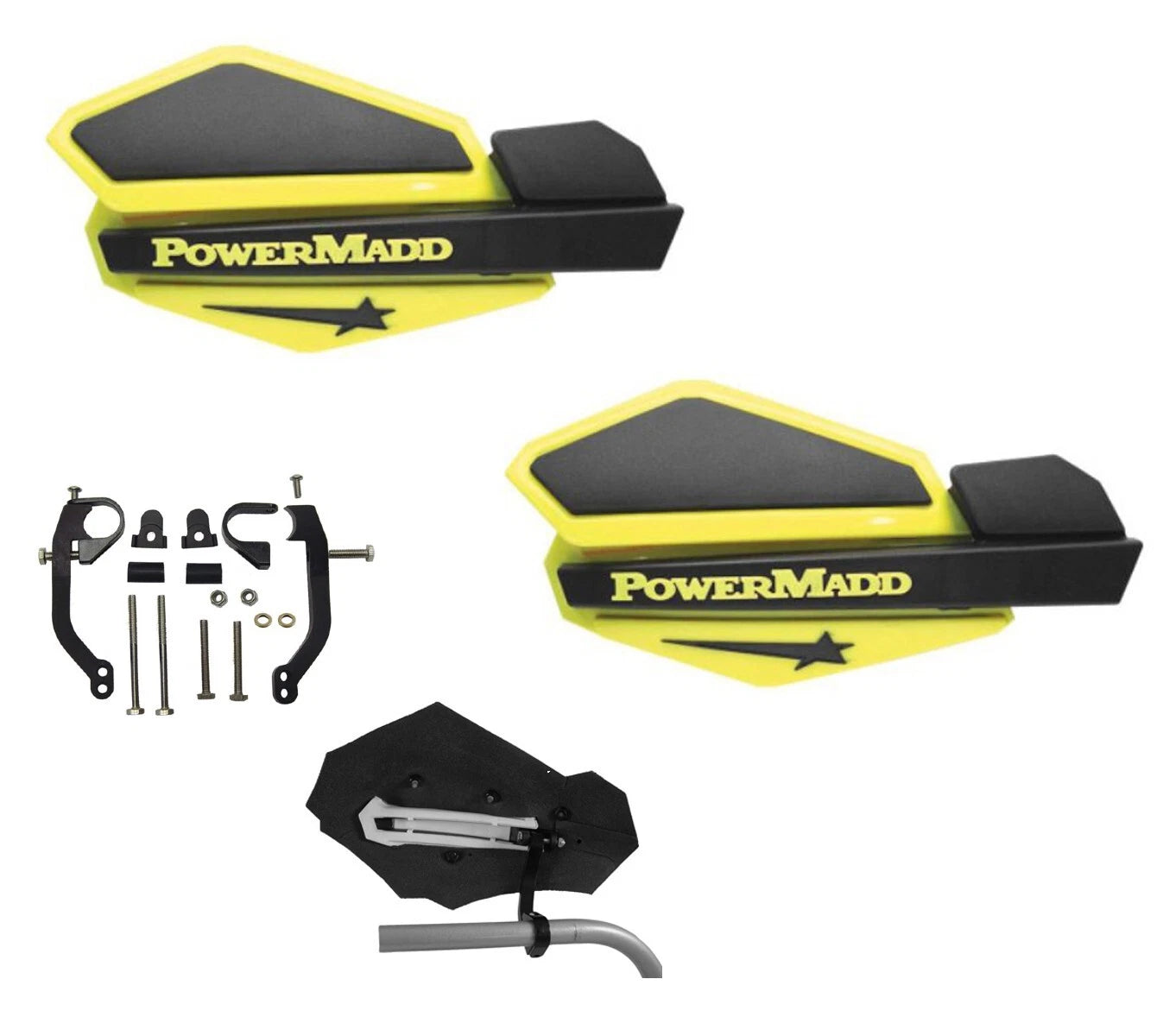 PowerMadd Star Series Hand Guard Race Flare Mount for Honda TRX 400EX (2004–2009)