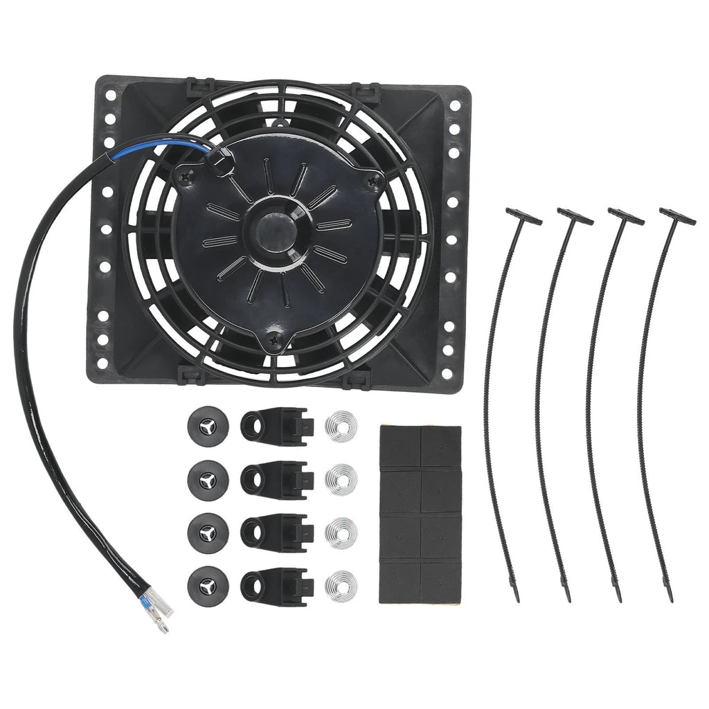 6'' Slim Electric Cooling Fan Radiator Mount Kit Universal 12V